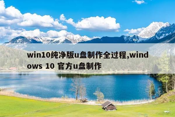 win10纯净版u盘制作全过程,windows 10 官方u盘制作