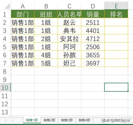rank函数怎么用排名