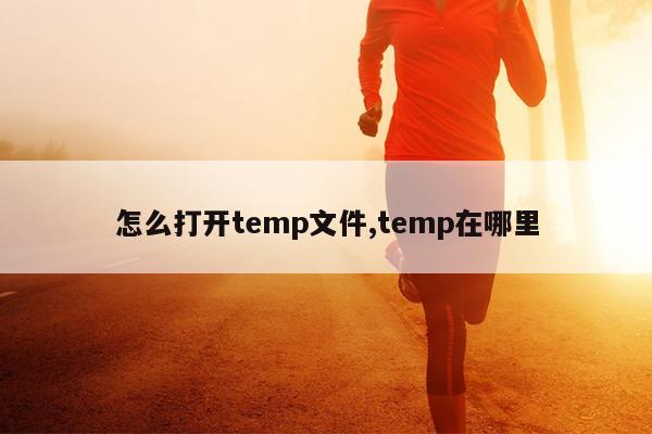 怎么打开temp文件,temp在哪里