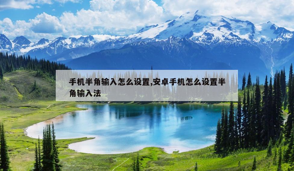 手机半角输入怎么设置,安卓手机怎么设置半角输入法