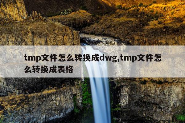 tmp文件怎么转换成dwg,tmp文件怎么转换成表格