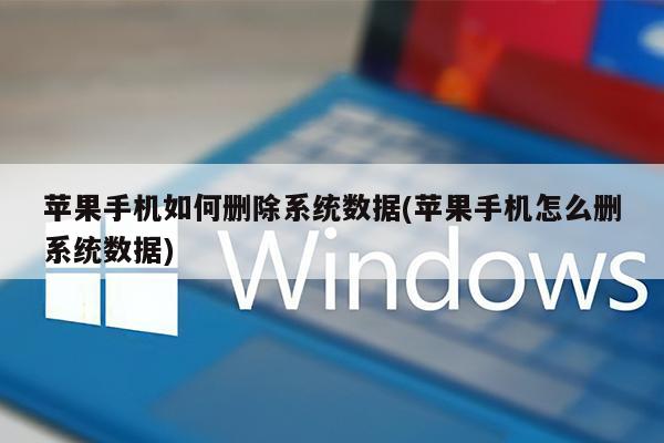 苹果手机如何删除系统数据(苹果手机怎么删系统数据)