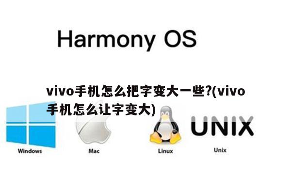 vivo手机怎么把字变大一些?(vivo手机怎么让字变大)