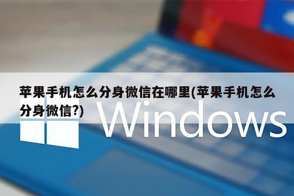 苹果手机怎么分身微信在哪里(苹果手机怎么分身微信?)