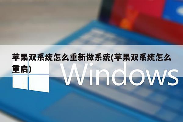 苹果双系统怎么重新做系统(苹果双系统怎么重启)