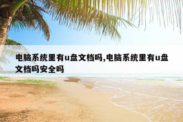电脑系统里有u盘文档吗,电脑系统里有u盘文档吗安全吗