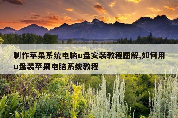 制作苹果系统电脑u盘安装教程图解,如何用u盘装苹果电脑系统教程