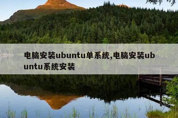 电脑安装ubuntu单系统,电脑安装ubuntu系统安装