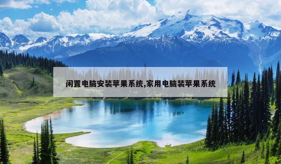 闲置电脑安装苹果系统,家用电脑装苹果系统