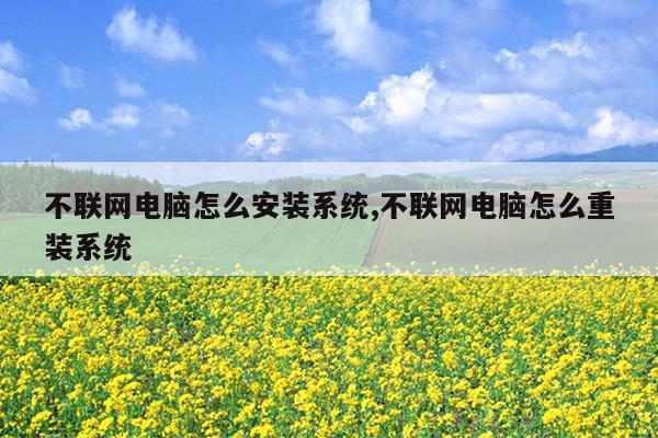不联网电脑怎么安装系统,不联网电脑怎么重装系统
