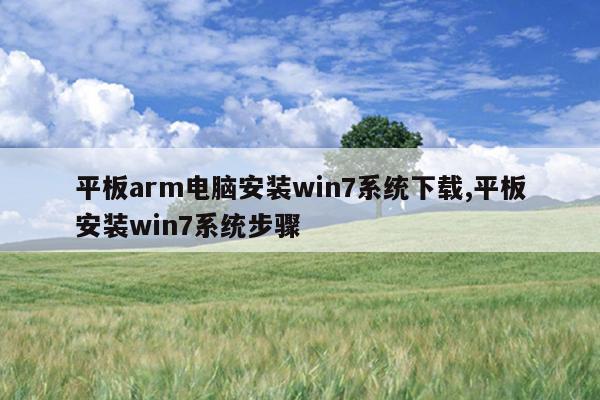 平板arm电脑安装win7系统下载,平板安装win7系统步骤