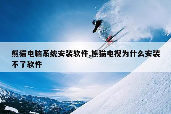 熊猫电脑系统安装软件,熊猫电视为什么安装不了软件