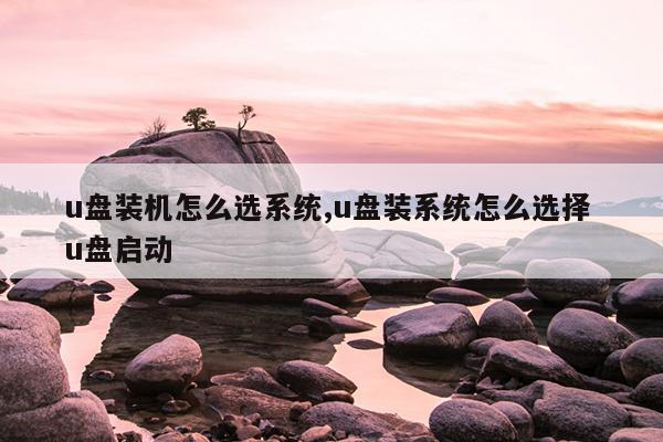 u盘装机怎么选系统,u盘装系统怎么选择 u盘启动
