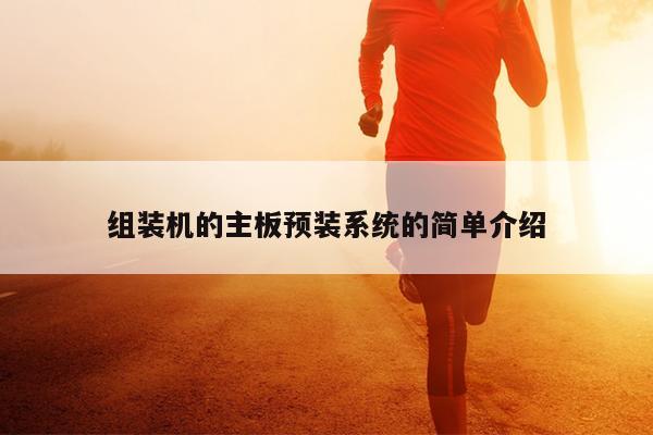 组装机的主板预装系统的简单介绍