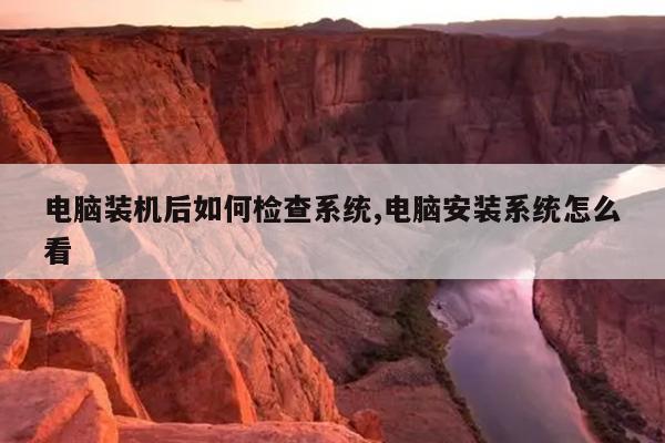 电脑装机后如何检查系统,电脑安装系统怎么看
