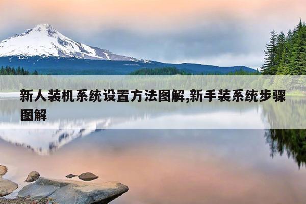 新人装机系统设置方法图解,新手装系统步骤图解