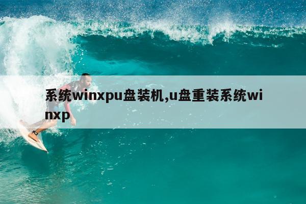 系统winxpu盘装机,u盘重装系统winxp