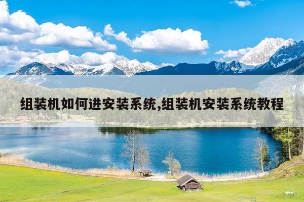 组装机如何进安装系统,组装机安装系统教程