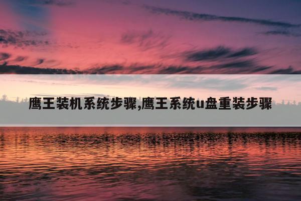 鹰王装机系统步骤,鹰王系统u盘重装步骤