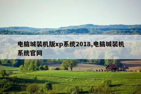 电脑城装机版xp系统2018,电脑城装机系统官网