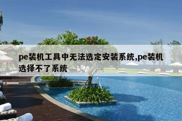 pe装机工具中无法选定安装系统,pe装机选择不了系统